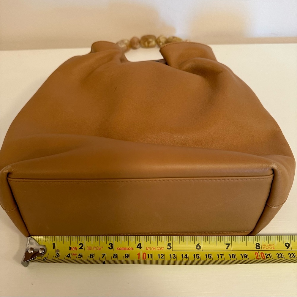 SALE! Dior Leather Bag with Beaded Handle. GREAT condition. RARE, AUTHENTIC. - Picture 14 of 16